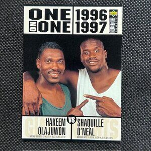 1996-97 Collector's Choice One on One Hakeem Olajuwon/ Shaquille O'Neal #357